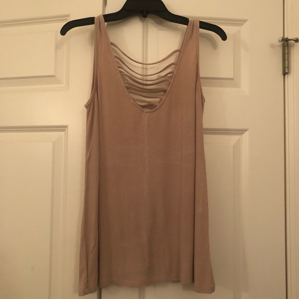 Socialite Blush Cutout Tank